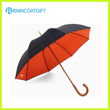 Guarda-chuva de chuva Design de moda com alça de madeira
